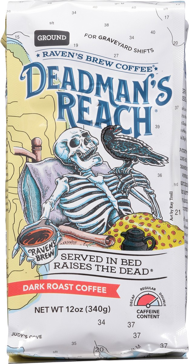 slide 9 of 9, Raven's Brew Coffee Deadman's Reach Dark Roast Coffee Ground- 12 oz, 12 oz