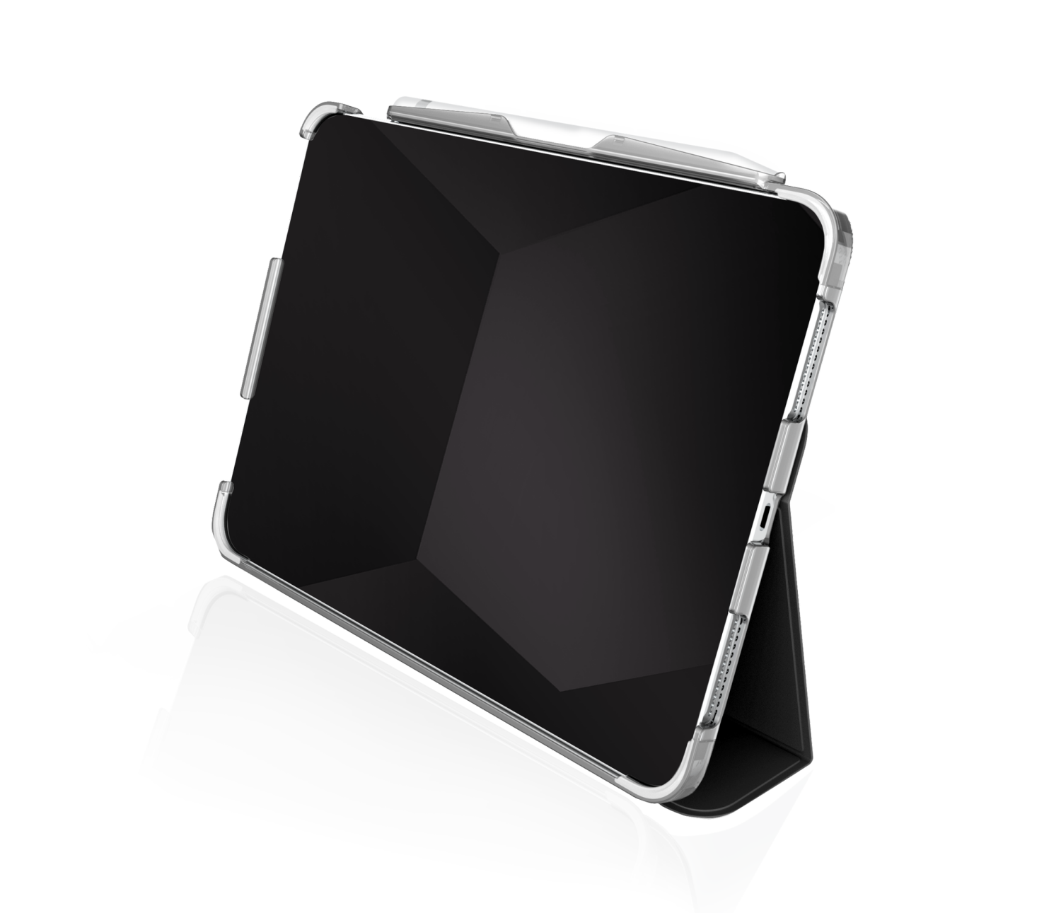 slide 1 of 4, Stm Studio Max Ipad Case With Magnetic Stand, Transparent Drop-Proof Shell, Apple Pencil Holder, Auto Sleep/wake Cover Lightweight Protective Case For Ipad A16/10th Gen (Black), 1 ct