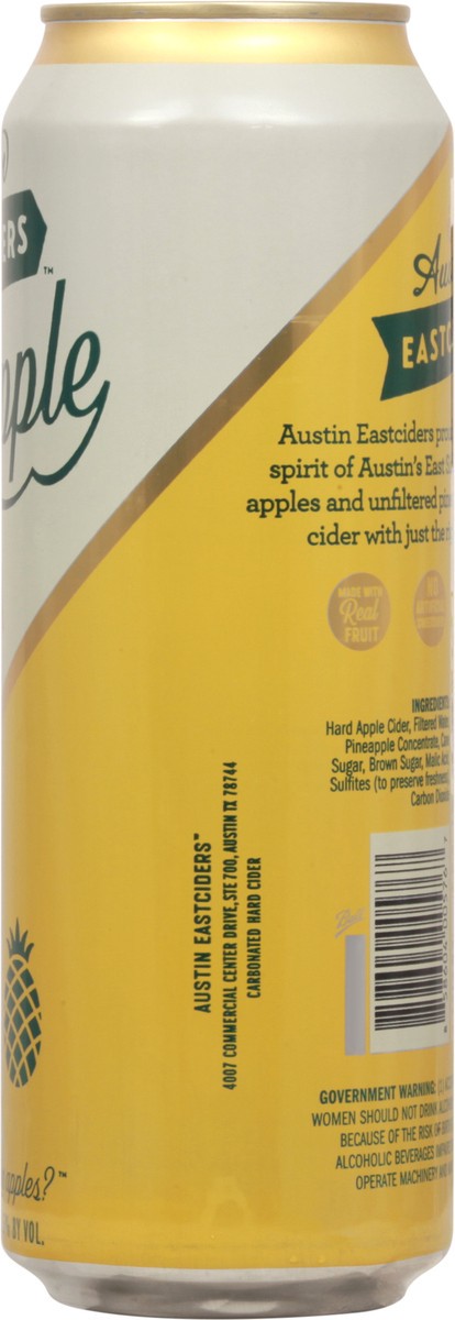 slide 2 of 9, Austin Eastciders Pineapple Beer 19.2 fl oz Can, 19.20 fl oz