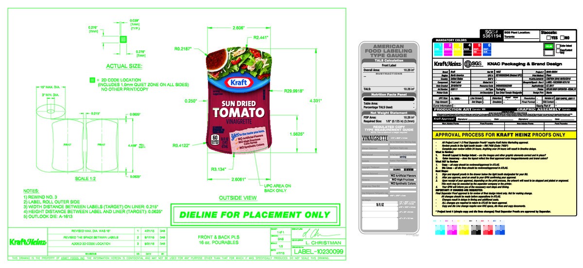 slide 7 of 15, Kraft Sun Dried Tomato Vinaigrette Salad Dressing, 16 fl oz Bottle, 16 fl oz