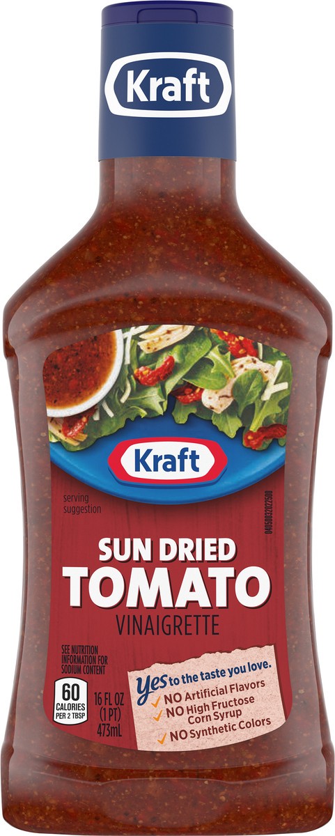 slide 15 of 15, Kraft Sun Dried Tomato Vinaigrette Salad Dressing, 16 fl oz Bottle, 16 fl oz