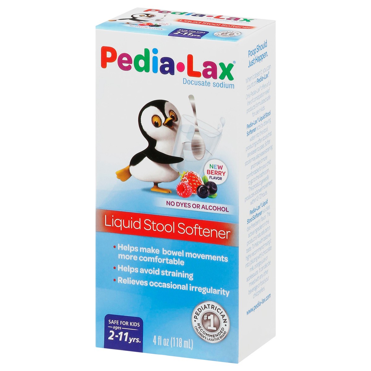 slide 6 of 9, Pedia-Lax Liquid Stool Softener for Kids Ages 2-11 - Berry Flavor - 4 fl oz, 4 oz