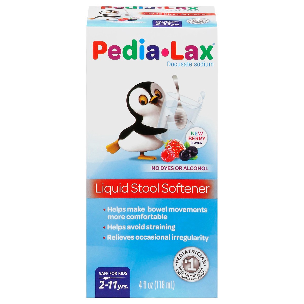 slide 1 of 9, Pedia-Lax Liquid Stool Softener for Kids Ages 2-11 - Berry Flavor - 4 fl oz, 4 oz