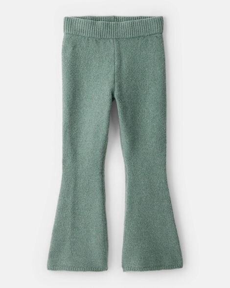 slide 1 of 3, Oshkosh Girls Flared Sweater Knit Pants - Green Green 4, 1 ct