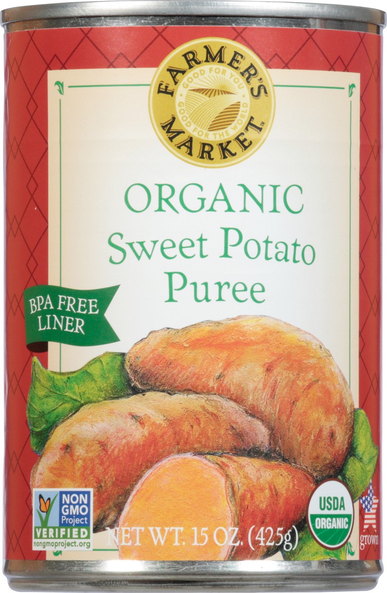 slide 2 of 14, Farmer's Market Organic Sweet Potato Puree, 15 oz