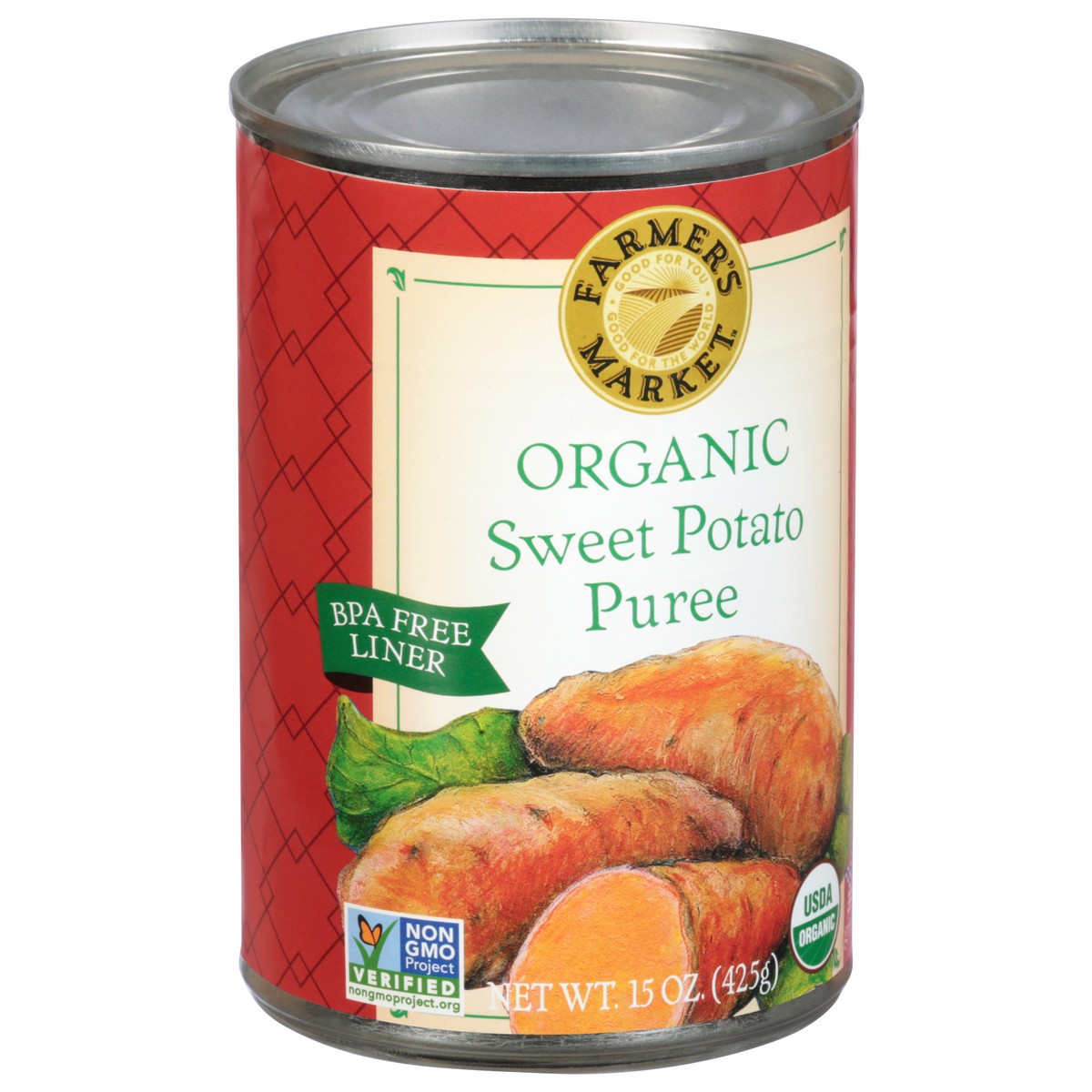 slide 12 of 14, Farmer's Market Organic Sweet Potato Puree, 15 oz