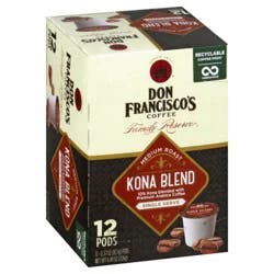 Don Francisco's Coffee K-Cup Single Serve Medium Roast Kona Blend - 12 ea
