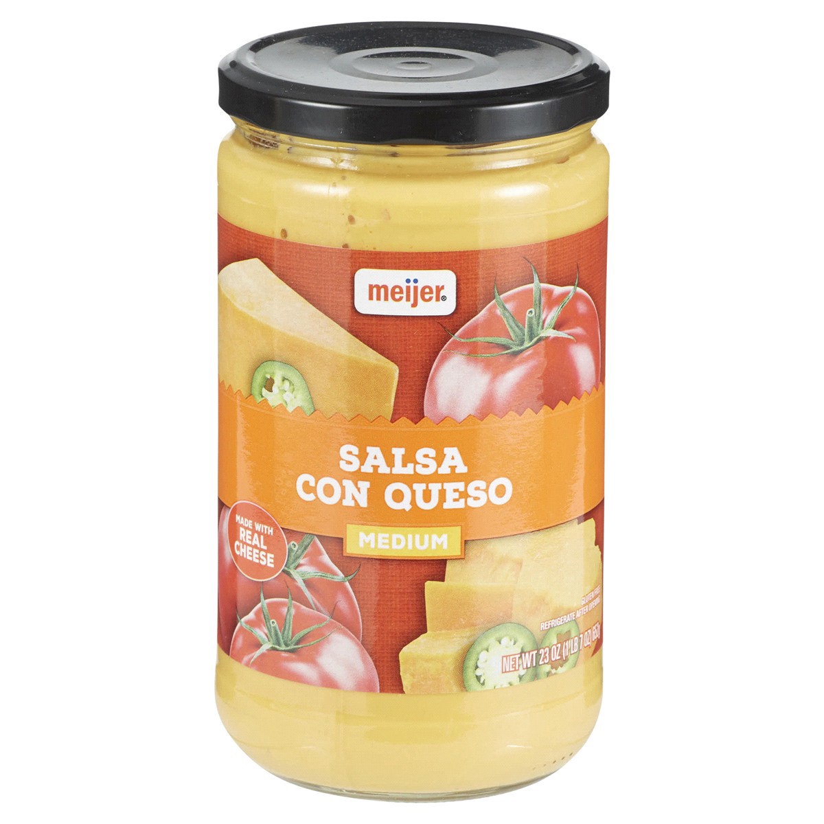 slide 1 of 29, Meijer Salsa Con Queso, 23 oz