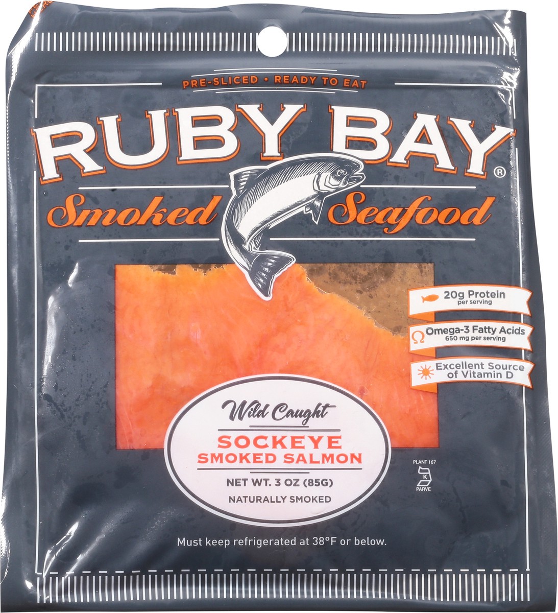 slide 5 of 12, Ruby Bay Sockeye Smoked Salmon 3 oz, 3 oz