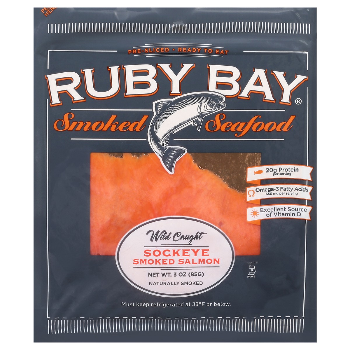 slide 1 of 12, Ruby Bay Sockeye Smoked Salmon 3 oz, 3 oz
