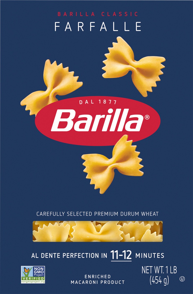 slide 6 of 9, Barilla Farfalle Pasta, 16 oz