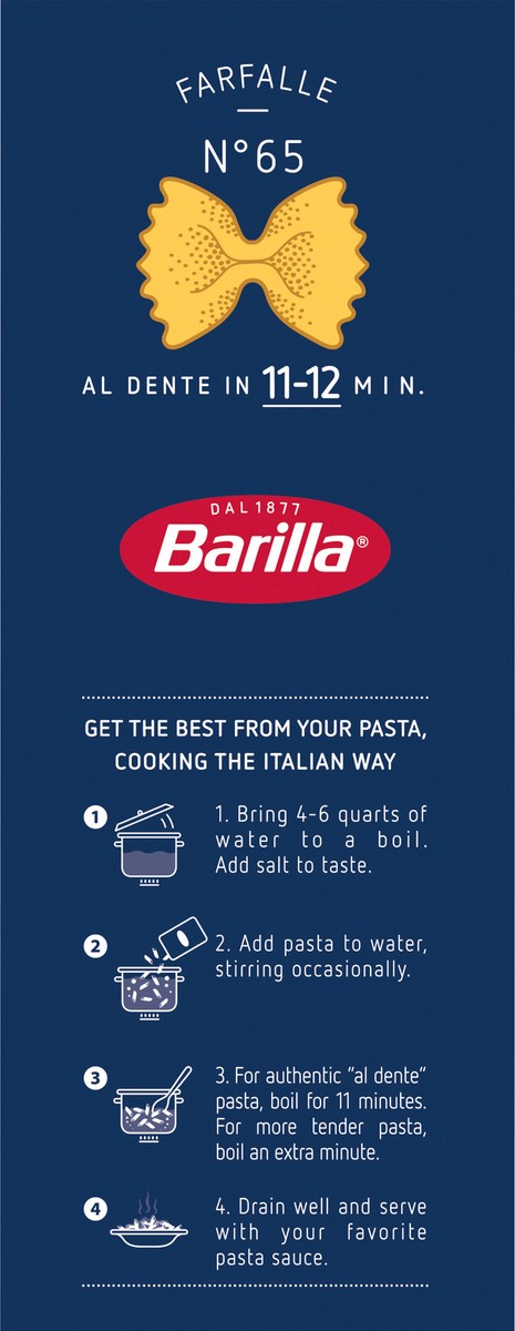 slide 7 of 9, Barilla Farfalle Pasta, 16 oz