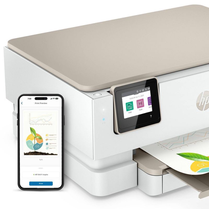 slide 8 of 15, HP Inc. ENVY Inspire 7255e Wireless All-In-One Color Printer, Scanner, Copier with Instant Ink and HP+ (1W2Y9A), 1 ct