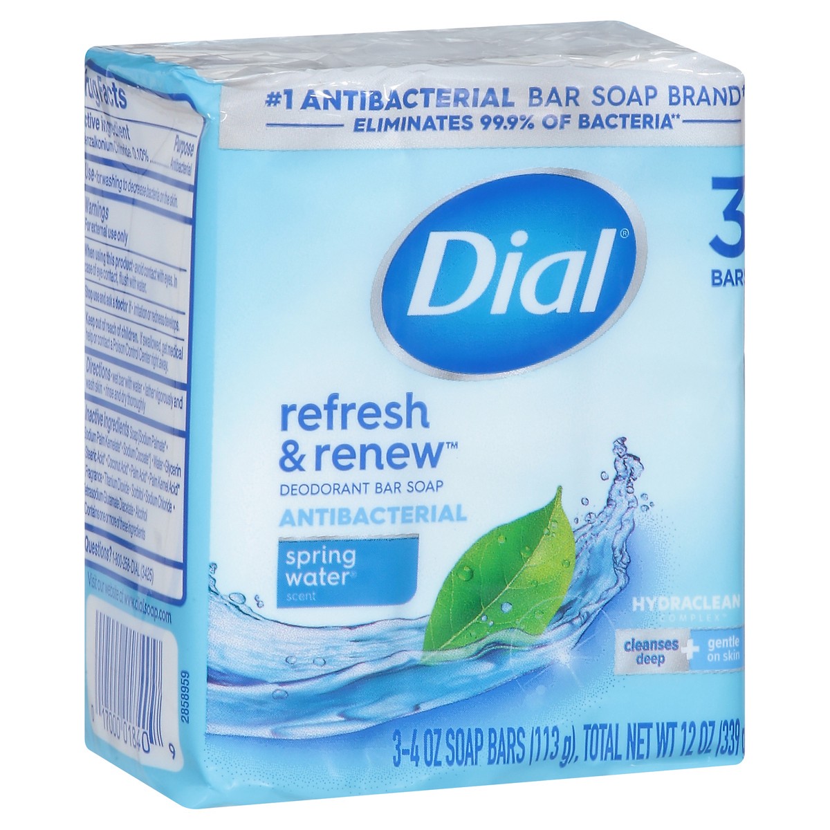slide 2 of 9, Dial Spring Water Antibacterial Deodorant Bar Soap, 3 ct; 4 oz