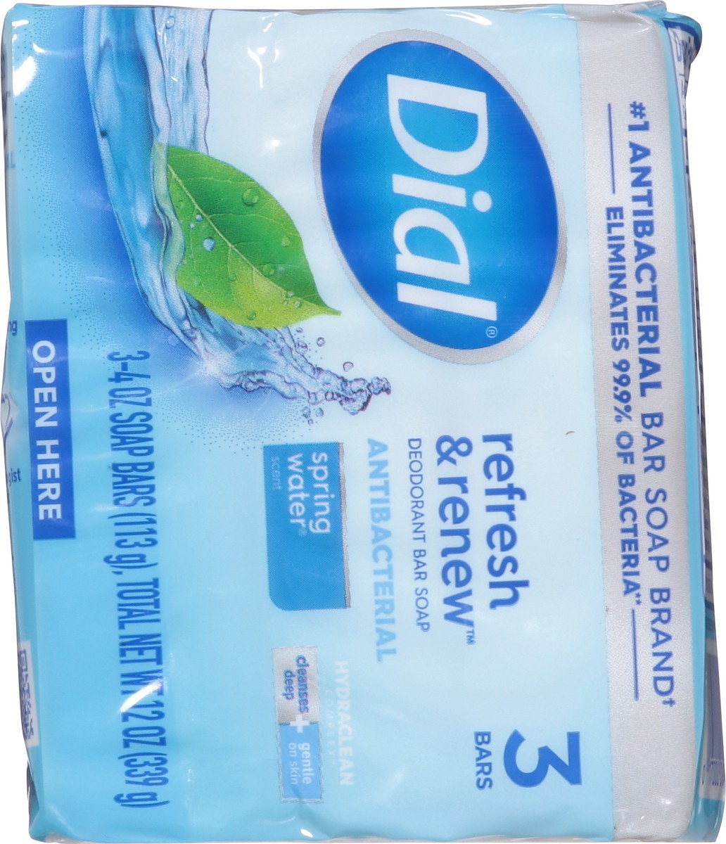slide 5 of 9, Dial Spring Water Antibacterial Deodorant Bar Soap, 3 ct; 4 oz