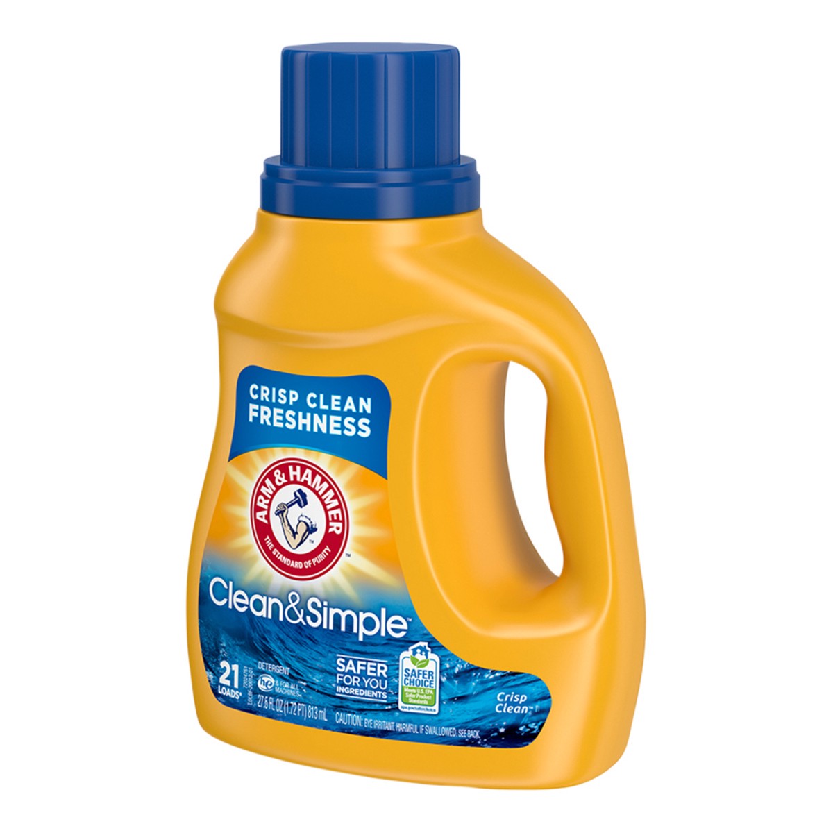 slide 11 of 12, ARM & HAMMER Clean Simple, 21 Loads Liquid Laundry Detergent, 27.5 Fl oz, 1 ct