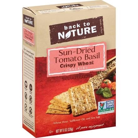 slide 1 of 1, Back to Nature Sun Dried Tomato And Basil Crackers, 8 oz