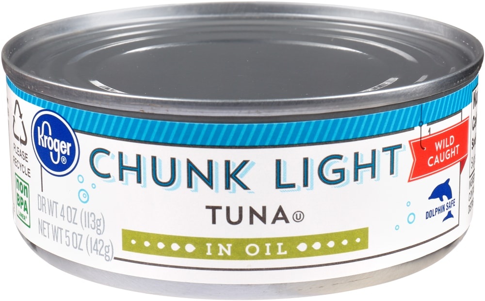 slide 1 of 1, Kroger Chunk Light Tuna In Oil, 5 oz