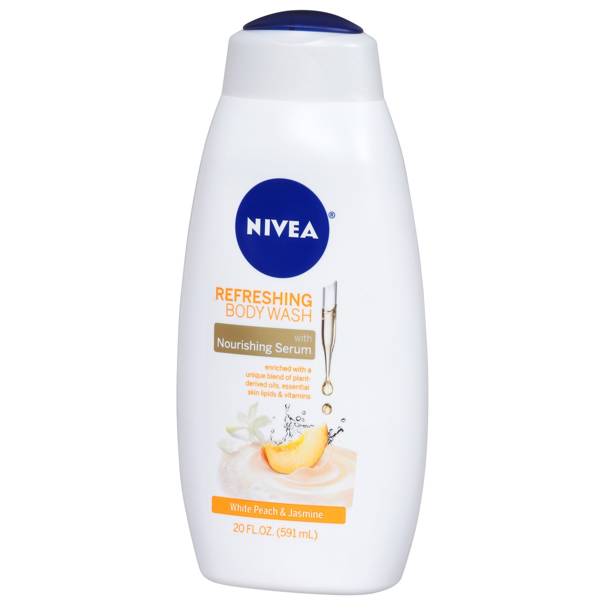 slide 3 of 9, Nivea White Peach Body Wash Refreshing, 20 fl oz