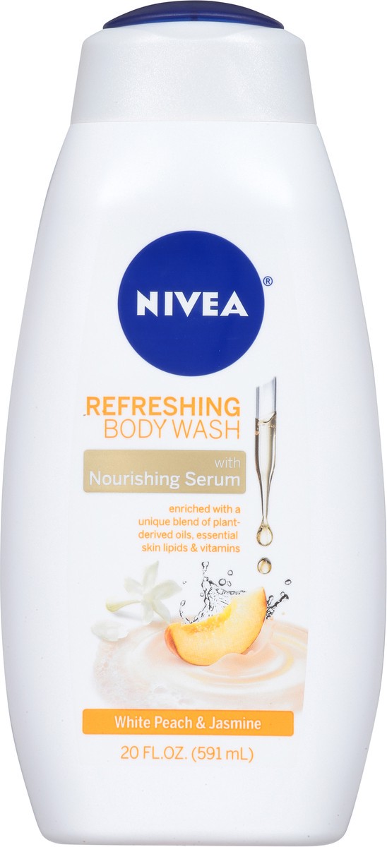 slide 6 of 9, Nivea White Peach Body Wash Refreshing, 20 fl oz