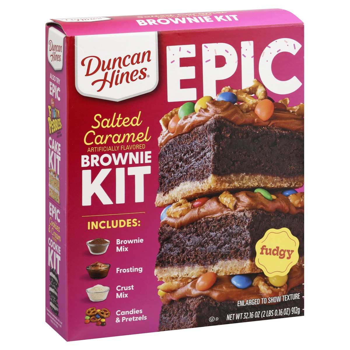 slide 5 of 10, Duncan Hines Epic Salted Caramel Brownie Kit 32.16 oz, 32.16 oz