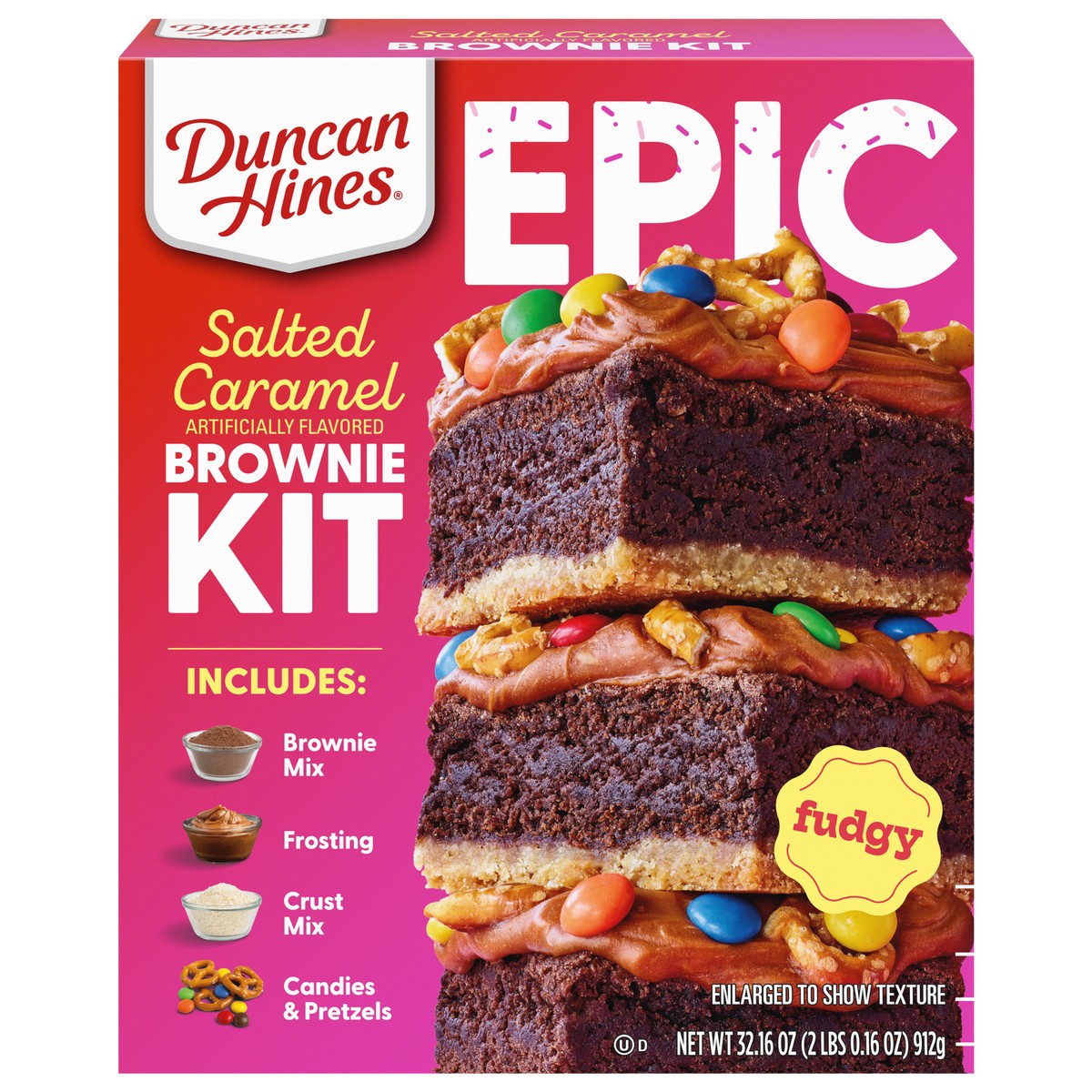 slide 1 of 10, Duncan Hines Epic Salted Caramel Brownie Kit 32.16 oz, 32.16 oz