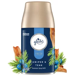 Glade Automatic Spray Air Freshener Refills, Juniper & Teak, Fresh Collection