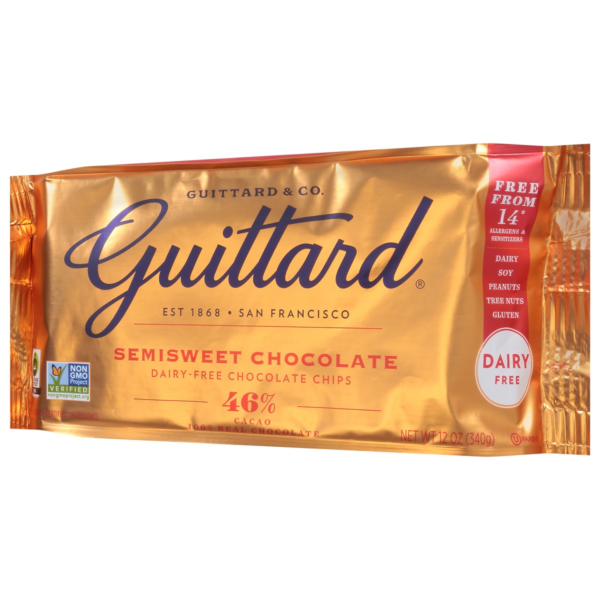 slide 7 of 9, Guittard Dairy-Free Semisweet Chocolate 12 oz, 12 oz