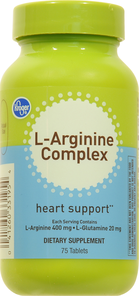 slide 1 of 1, Kroger L-Arginine Complex 420 Mg, 75 ct; 420 mg