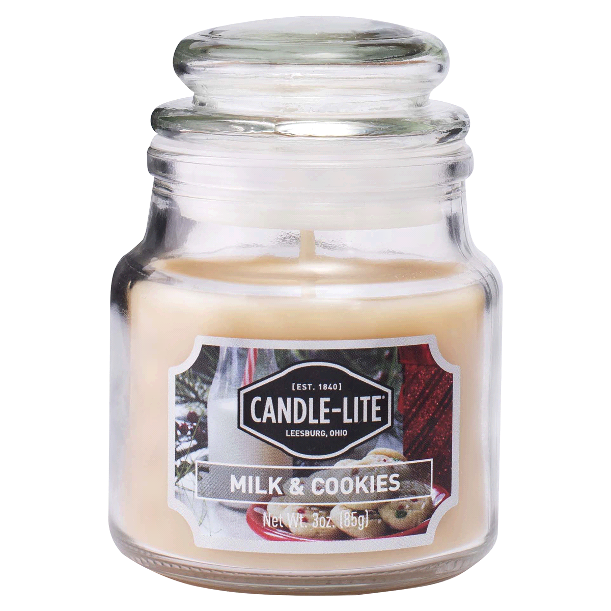 slide 1 of 1, Candle-Lite Scented Candle - Milk & Cookies, 3 oz