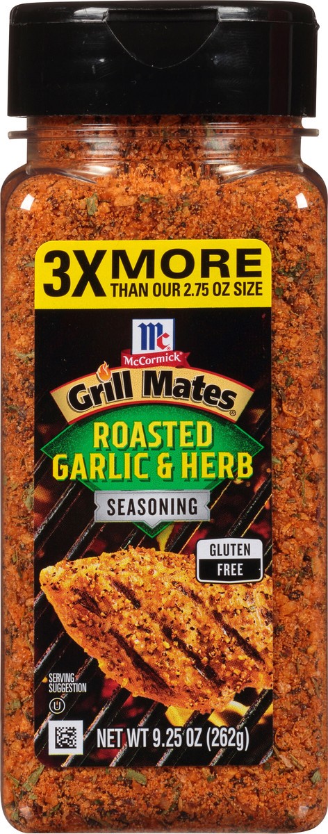 slide 3 of 9, McCormick Grill Mates Roasted Garlic & Herb Seasoning, 9.25 oz, 9.25 oz