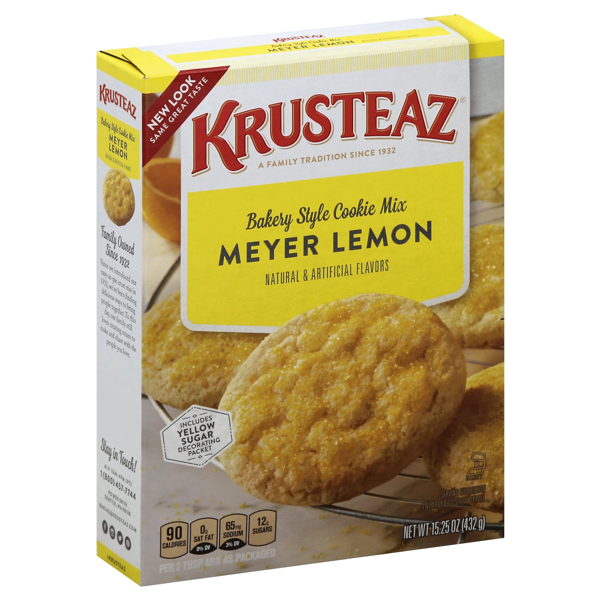 slide 1 of 8, Krusteaz Meyer Lemon Cookie Mix, 15.25 oz