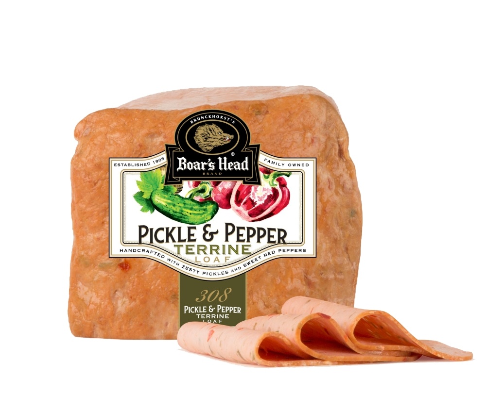 slide 1 of 1, Boar's Head Pickle & Pepper Loaf, per lb