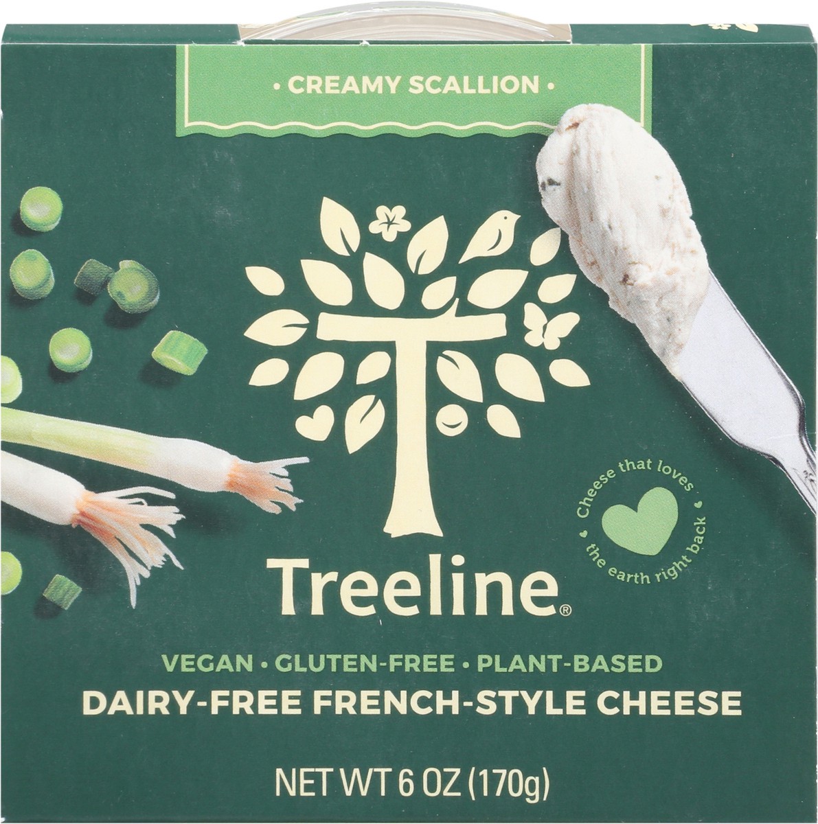 slide 8 of 14, Treeline Spreadable Creamy Scallion Cashew Cheese 6 oz, 6 oz