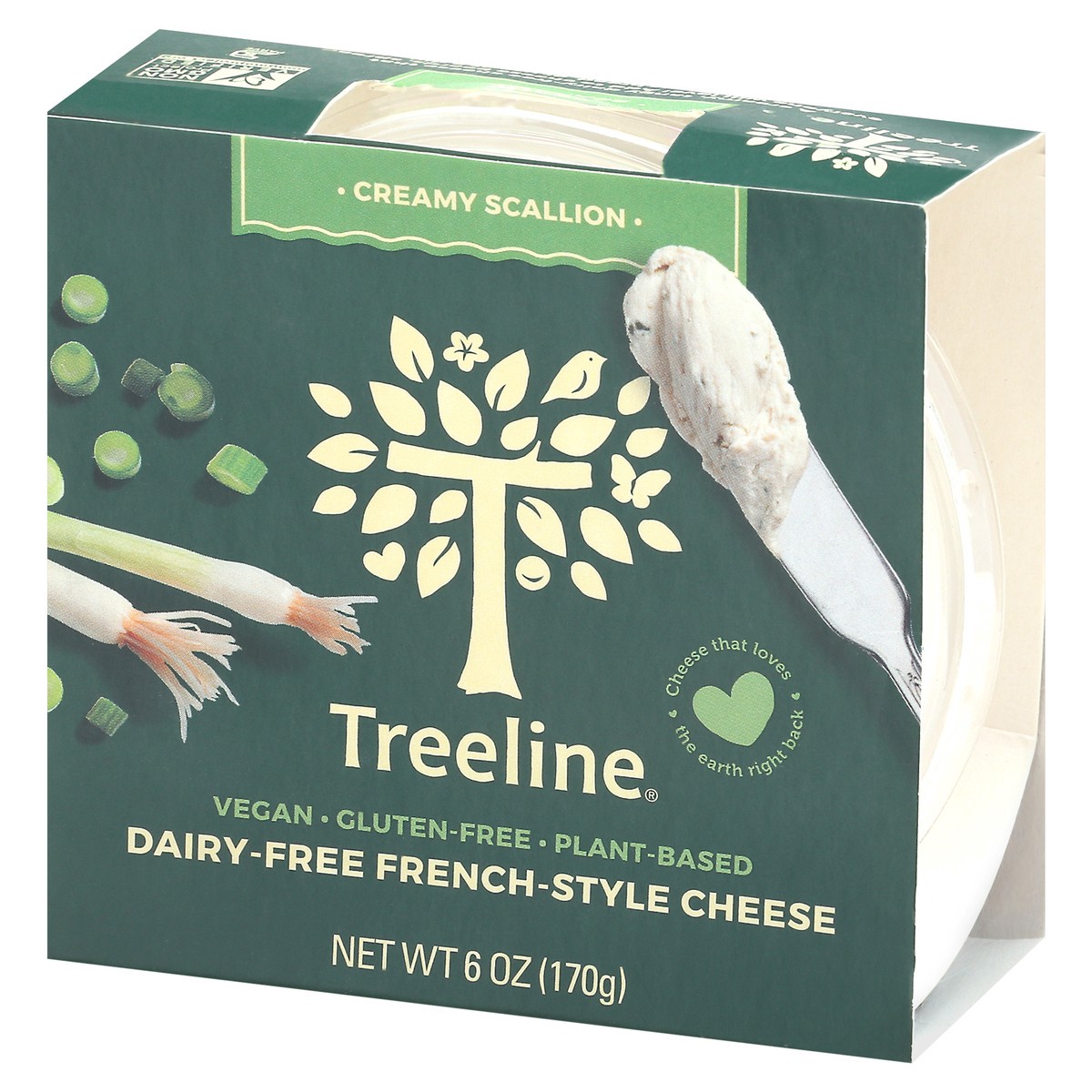 slide 12 of 14, Treeline Spreadable Creamy Scallion Cashew Cheese 6 oz, 6 oz