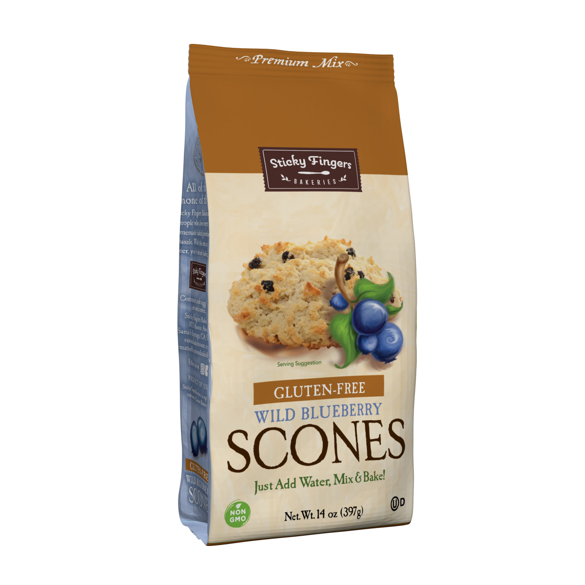 slide 1 of 5, Sticky Fingers Blueberry Scone Mix, 16 oz