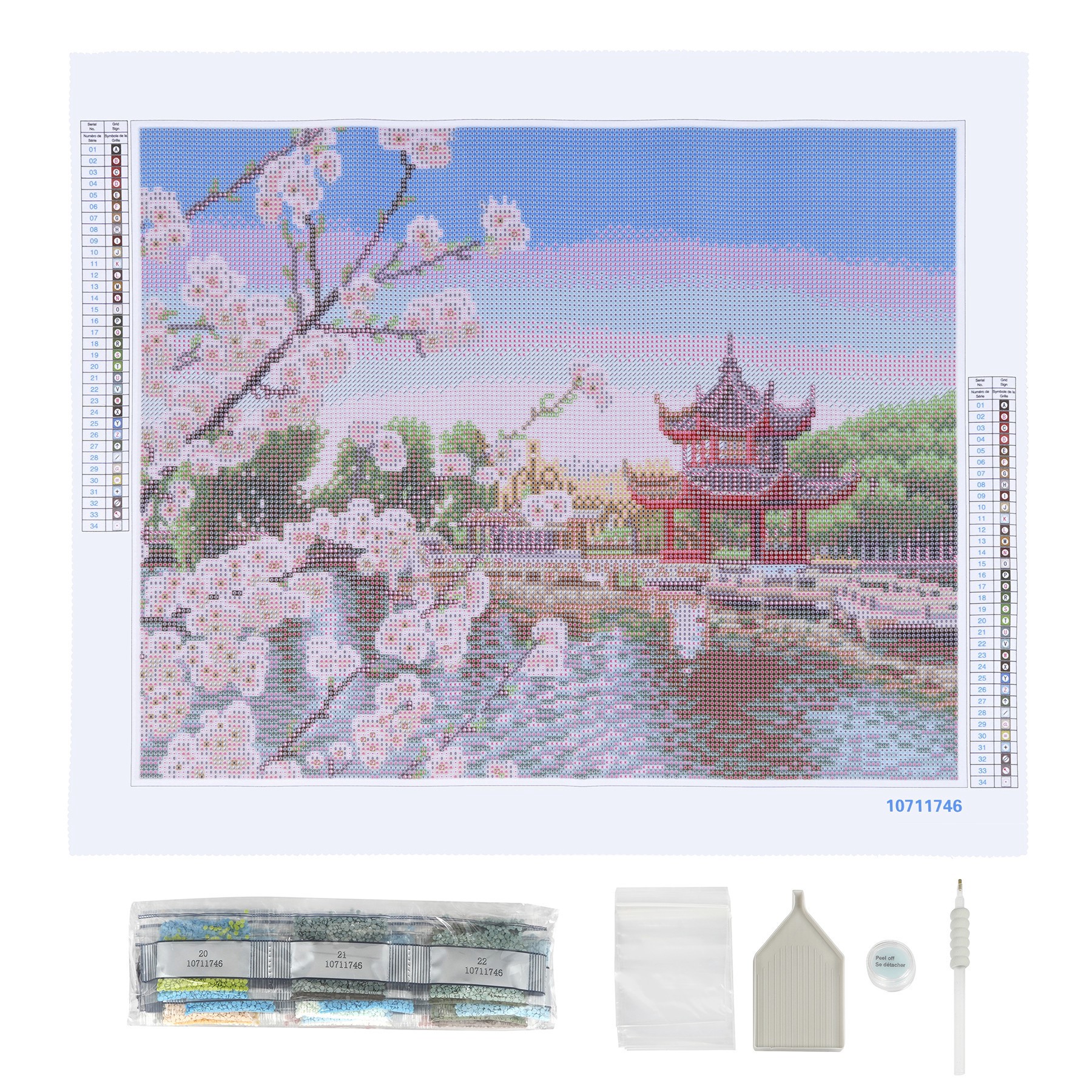 slide 6 of 6, Pagoda Diamond Art Kit By Make Market, 16 in x 20 in