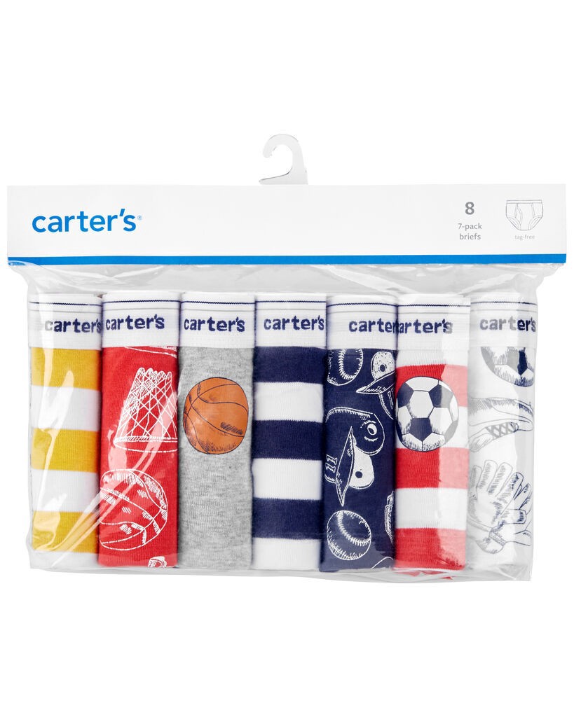 slide 2 of 2, Carter's Carters 7-Pack Cotton Briefs Underwear Multi 2-3, 1 ct