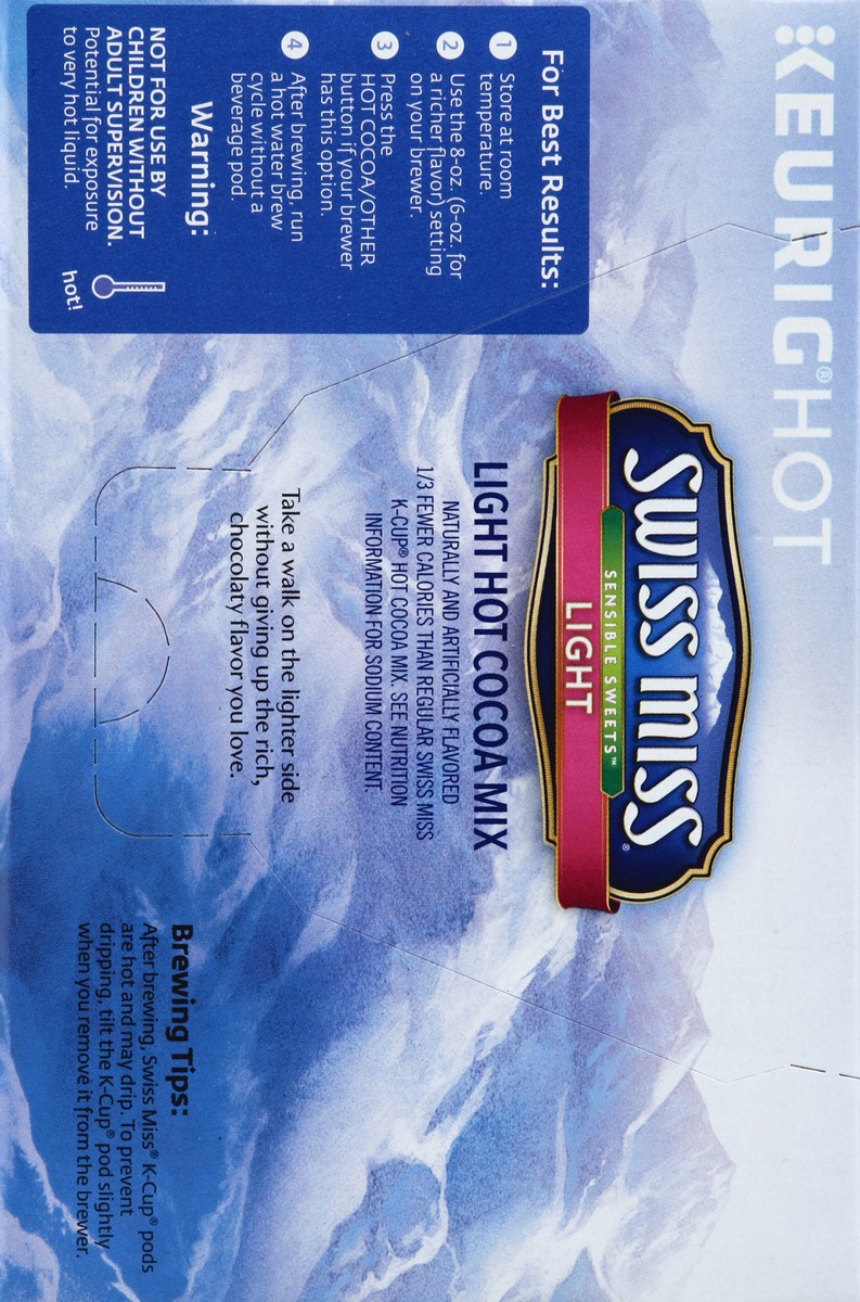 slide 4 of 4, Swiss Miss Reduced Calorie Hot Cocoa, Keurig Single-Serve K-Cup Pods - 12 ct, 12 ct