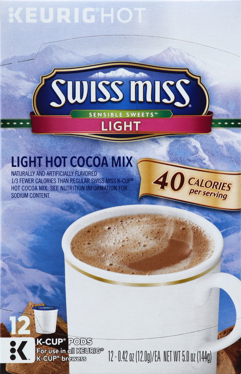 slide 3 of 4, Swiss Miss Reduced Calorie Hot Cocoa, Keurig Single-Serve K-Cup Pods - 12 ct, 12 ct