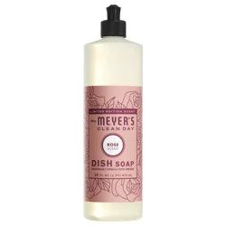 Mrs. Meyer's Clean Day Liquid Dish Soap, Rose Scent, 16 Ounce Bottle