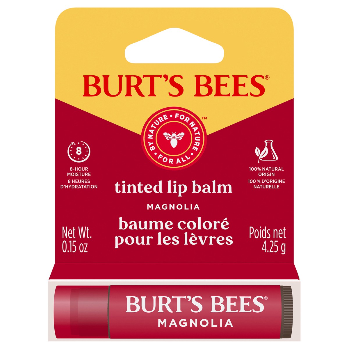 slide 1 of 5, Burt's Bees Magnolia Tinted Lip Balm, Natural Origin Lip Care, 1 Tube, 0.15 oz., 0.15 oz