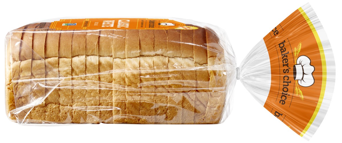 slide 5 of 8, Baker's Choice White Bread, 16 oz