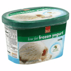 slide 1 of 1, Harris Teeter Fat Free Peach Frozen Yogurt, 48 oz