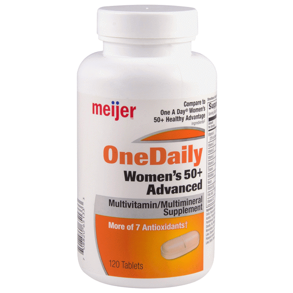 slide 1 of 1, Meijer Womens 50+ One Daily Multivitamin, 120 ct