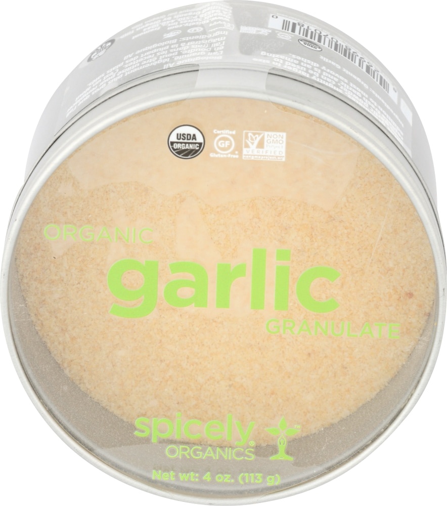 slide 1 of 1, Spicely Organic Spices Garlic Granulates, 4 oz