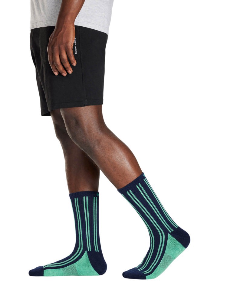 slide 5 of 5, Pair of Thieves Ready For Anything Men's Cushioned Crew Socks - Assorted Stripes, 3 ct
