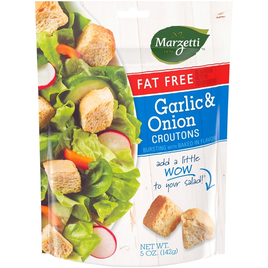 slide 1 of 8, Marzetti Fat Free Garlic & Onion Croutons, 5 oz