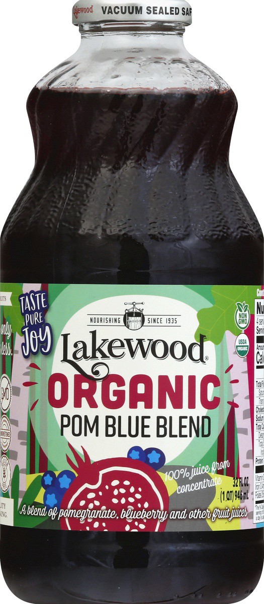 slide 4 of 7, Lakewood Organic Pomegranate Fruit Juice with Blueberry, 32 fl oz