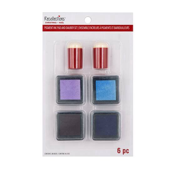 slide 1 of 3, Purple & Blue Pigment Ink Pad & Dauber Set By Recollections, 6 ct